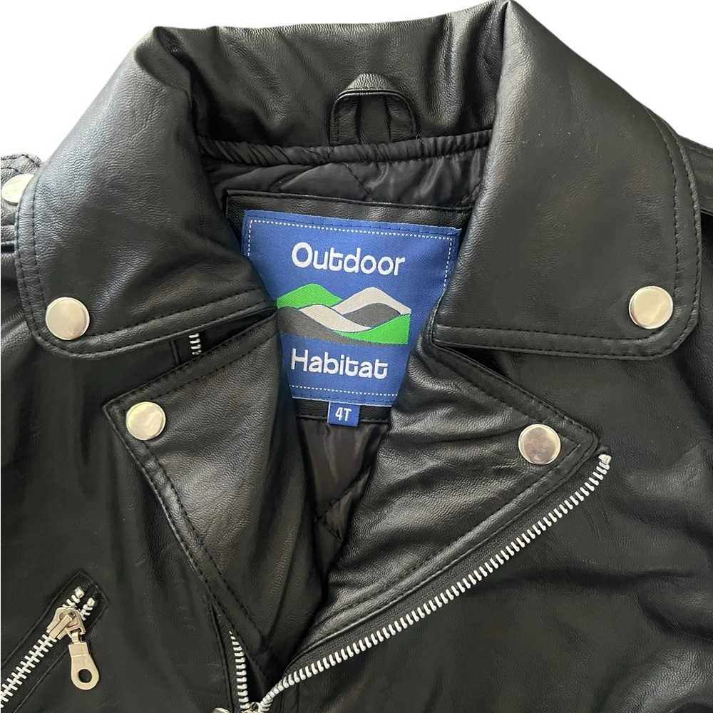 Outdoor habitat Black biker Jacket with USA Eagle Design - Picture 4 of 8